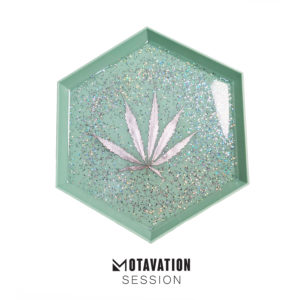 Glitter Hexed Tray