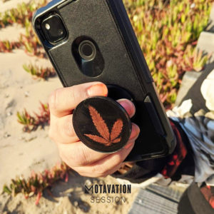 Get a Grip! Phone Grips With Fan Leaf